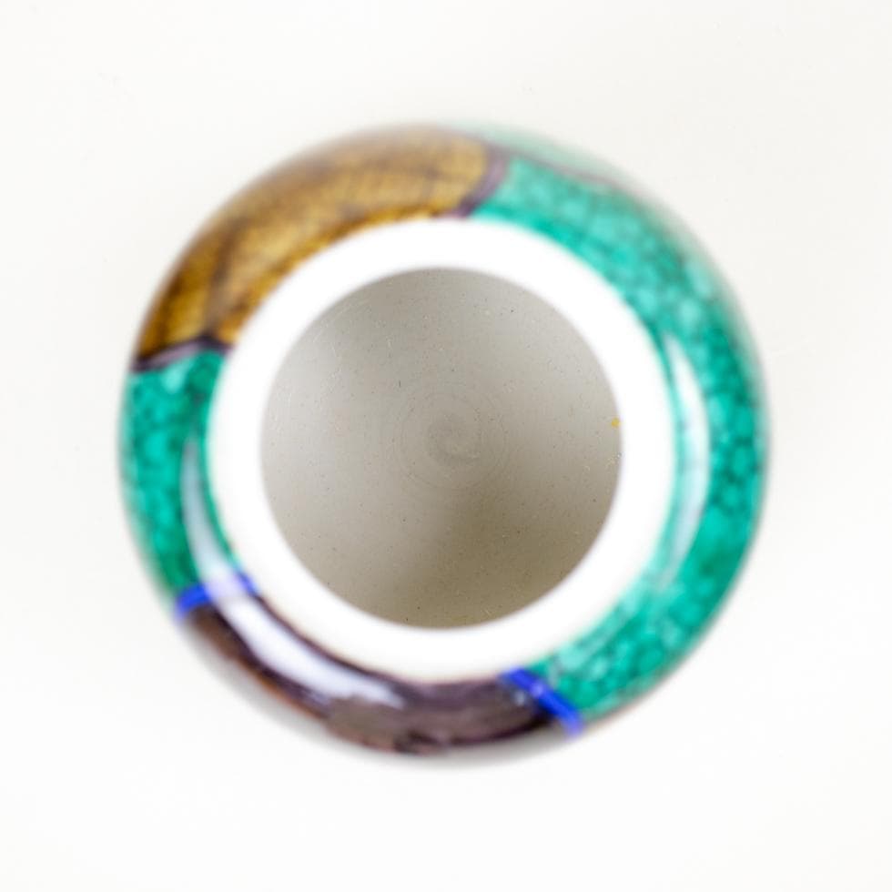 河島洋 吉田屋 香炉 未使用品 共箱 九谷焼