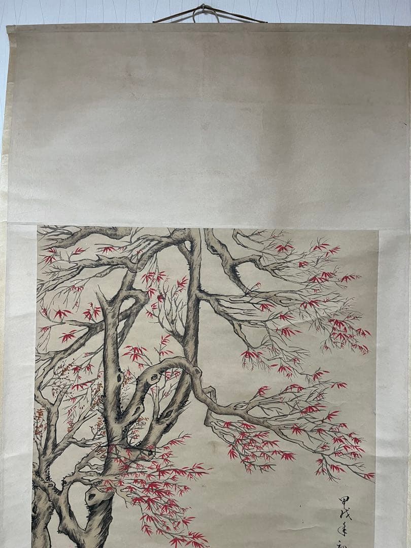 ［模写］中国書画 郎世寜［馬の図］紙本 中国美術 肉筆 木箱付 大幅！