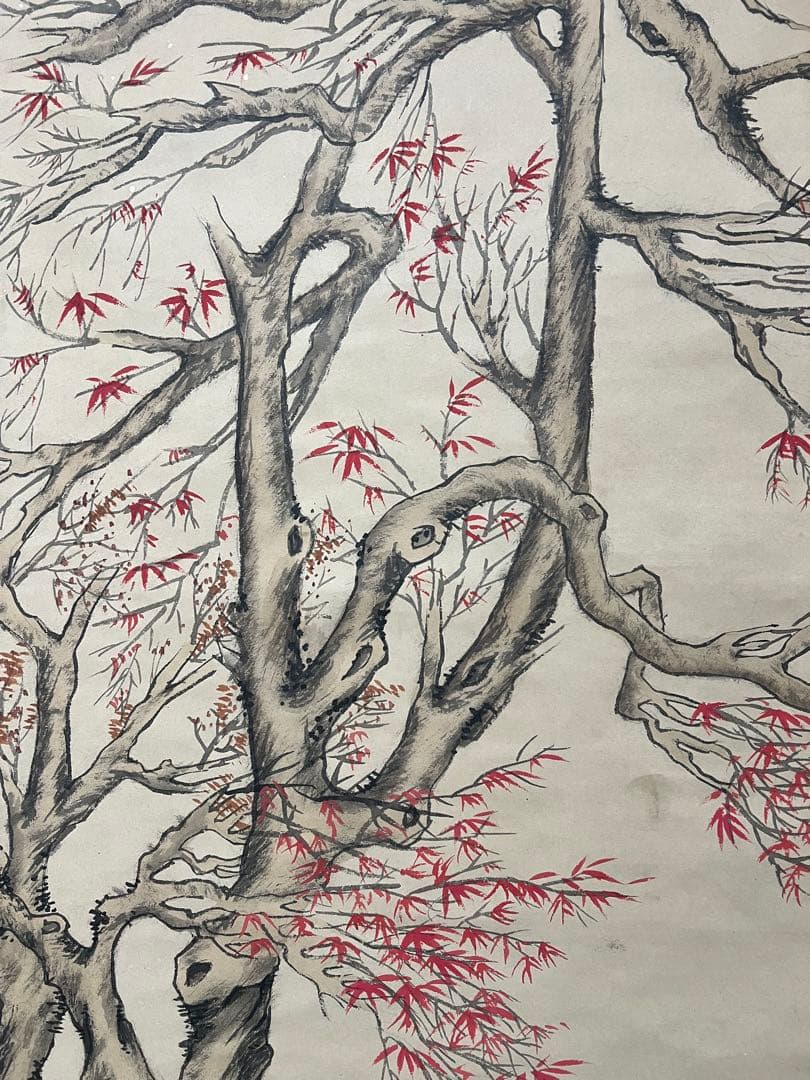 ［模写］中国書画 郎世寜［馬の図］紙本 中国美術 肉筆 木箱付 大幅！