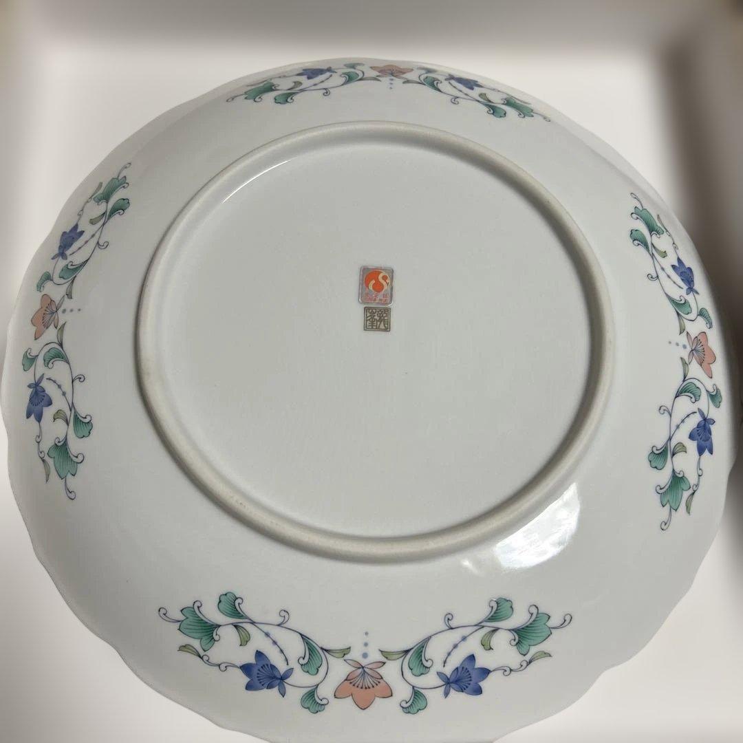 ★激レア★三洋陶器 美濃焼 龍峰窯 金七宝32大皿 和食器 金縁 青地 新品