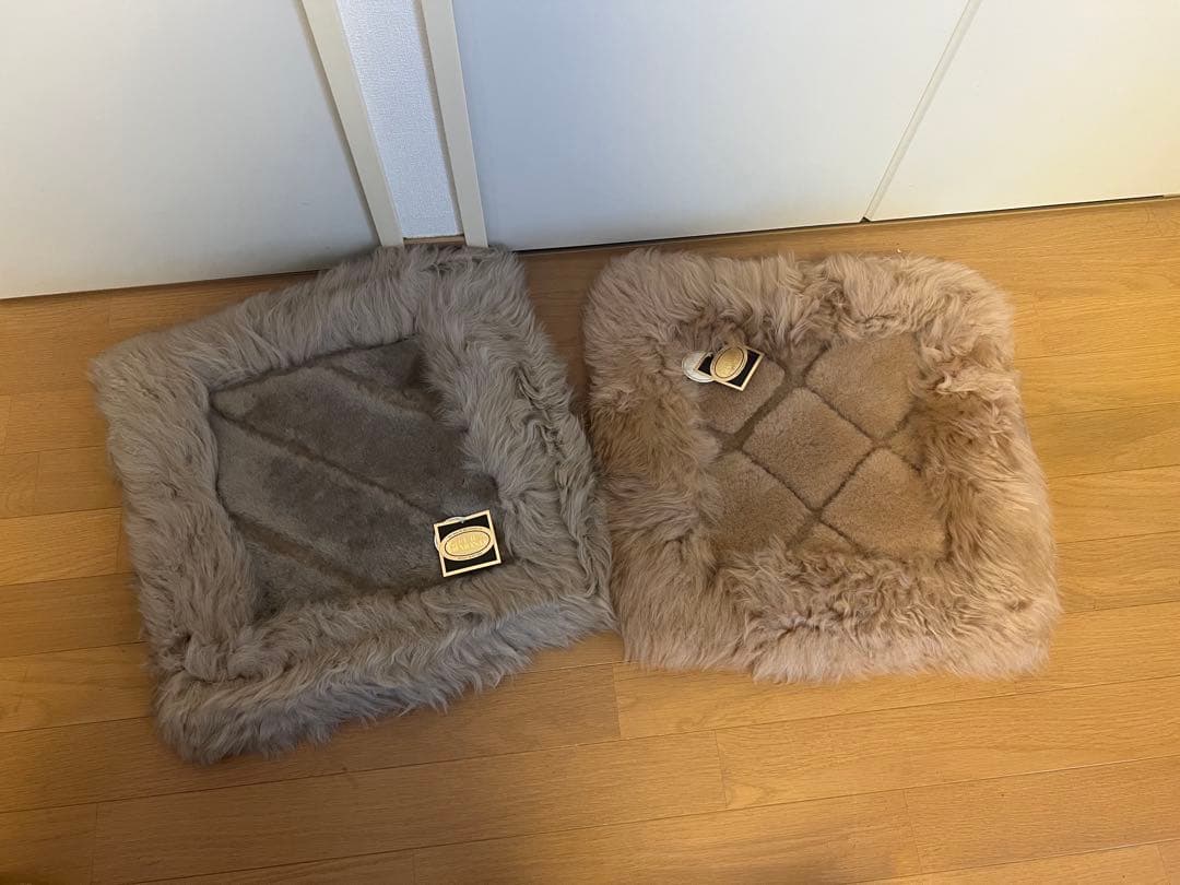 新品 FUR MOND SELKON ムートン シートクッション4点セット