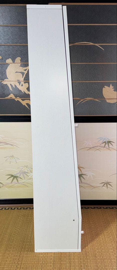 ぼん家具 全身鏡付きスタンドミラー ホワイト