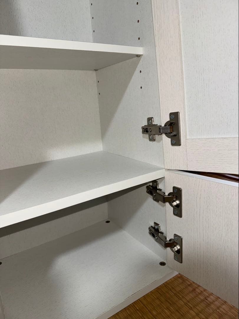 ぼん家具 全身鏡付きスタンドミラー ホワイト