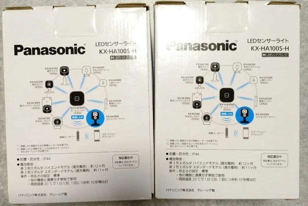 Panasonic KX-HA100S-H LEDセンサーライト 2個セット