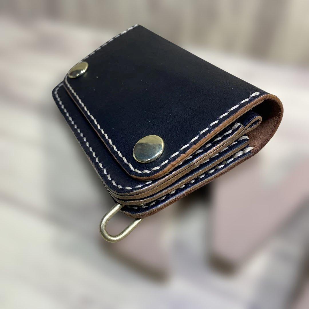 ミドルトラッカーウォレット丘染め（茶芯）3