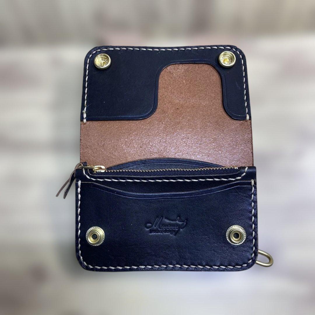 ミドルトラッカーウォレット丘染め（茶芯）3