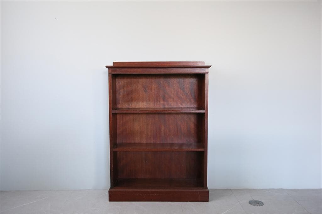 英国アンティーク木製ブックシェルフ/本棚/食器棚/飾り棚/収納ラック(89-89