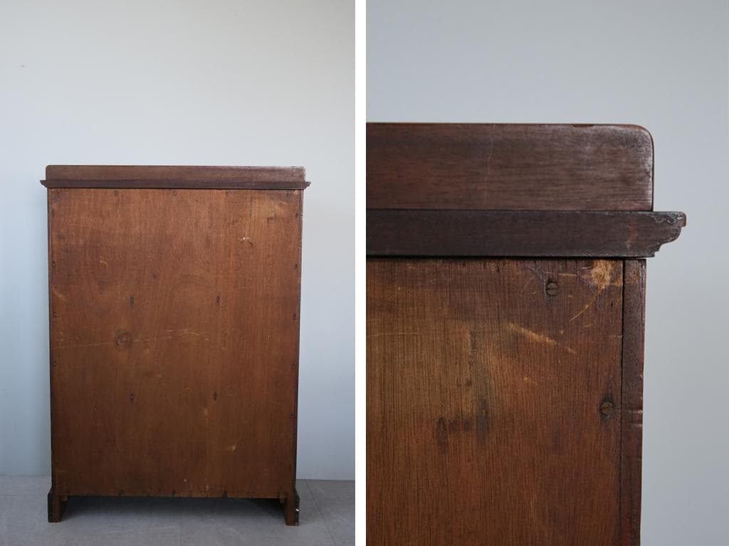 英国アンティーク木製ブックシェルフ/本棚/食器棚/飾り棚/収納ラック(89-89