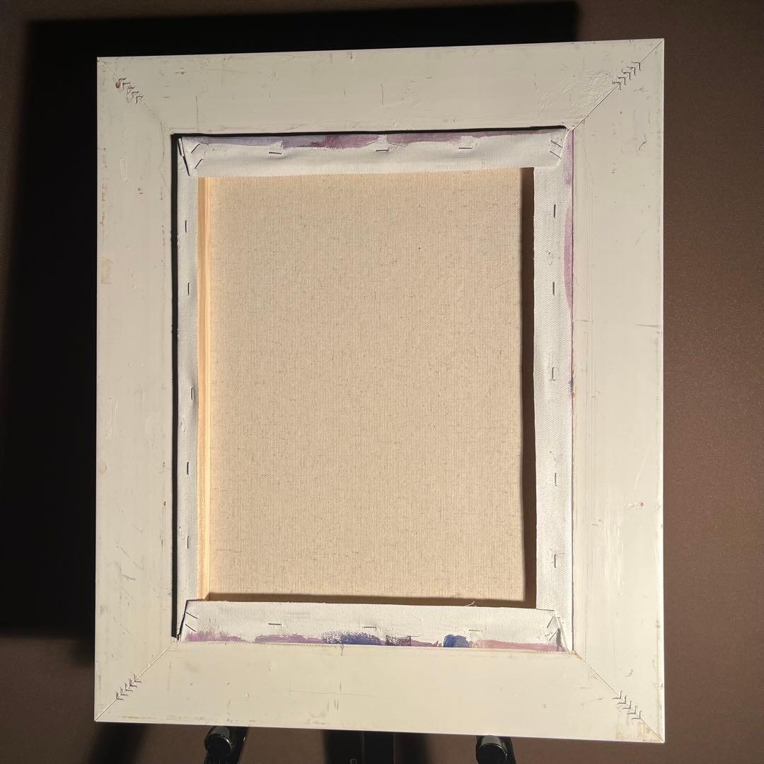 ★秀作★手書き油絵 花瓶の花 額付 絵画 インテリア 油彩画