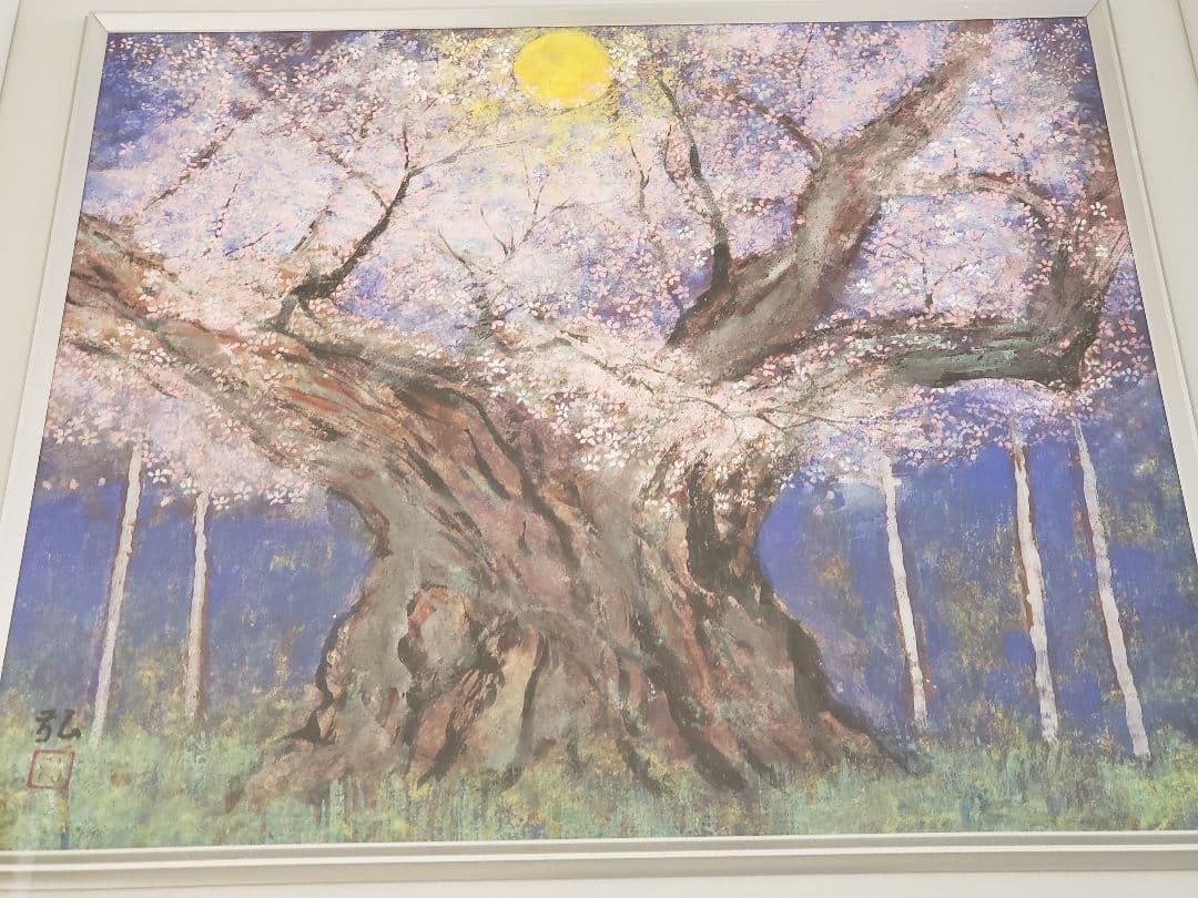 絵画　【薄墨桜】