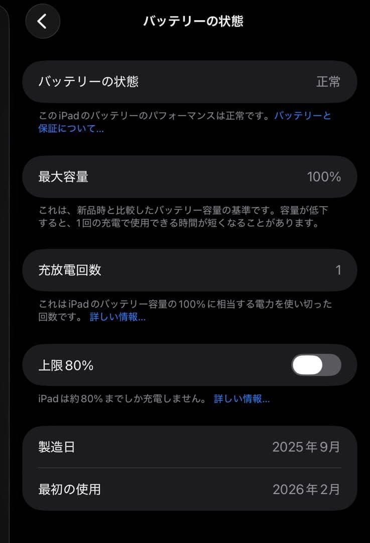 Apple iPad mini 7 wifi 128GB ブルー 新品同様