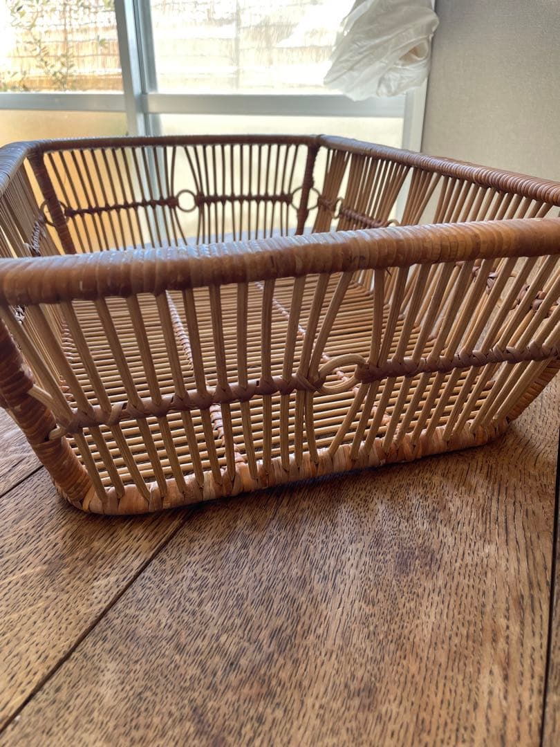 【古道具】バスケット／籠／ラタン／藤