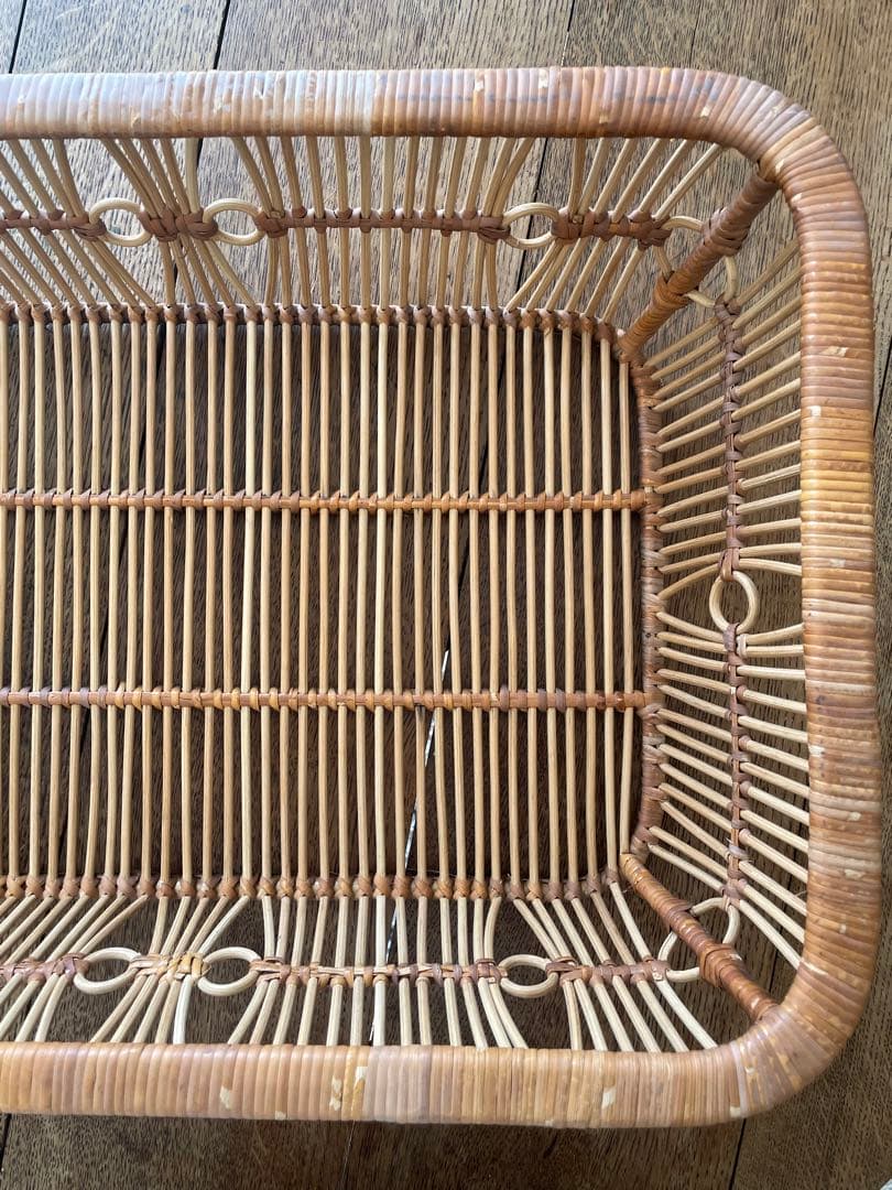 【古道具】バスケット／籠／ラタン／藤