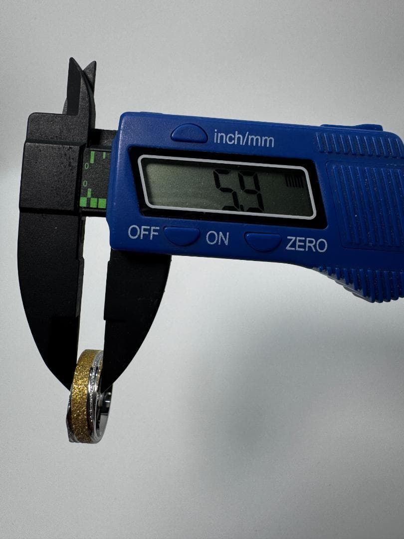 日本製K18ホワイトゴールド ゴールドグリッターリング19号