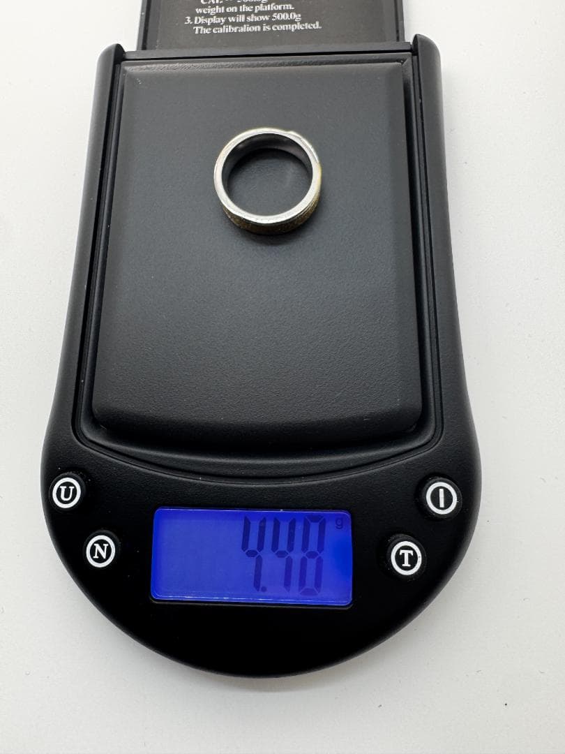 日本製K18ホワイトゴールド ゴールドグリッターリング19号