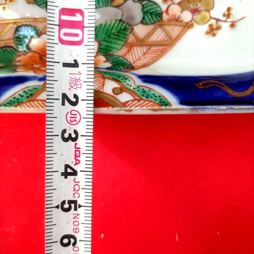 有田焼　伊万里焼　古伊万里　金彩　色絵　小皿　角皿　長角皿　5客セット　②