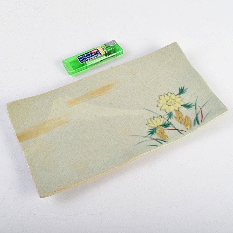 和食器　九谷焼　中村梅山作　色絵　絵変わり　銘々皿　五客　共箱　V　R9601