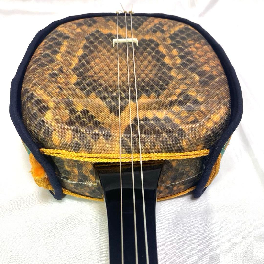 三線 沖縄 収納袋 付属品 初心者 人工皮 蛇革 蛇皮 和楽器