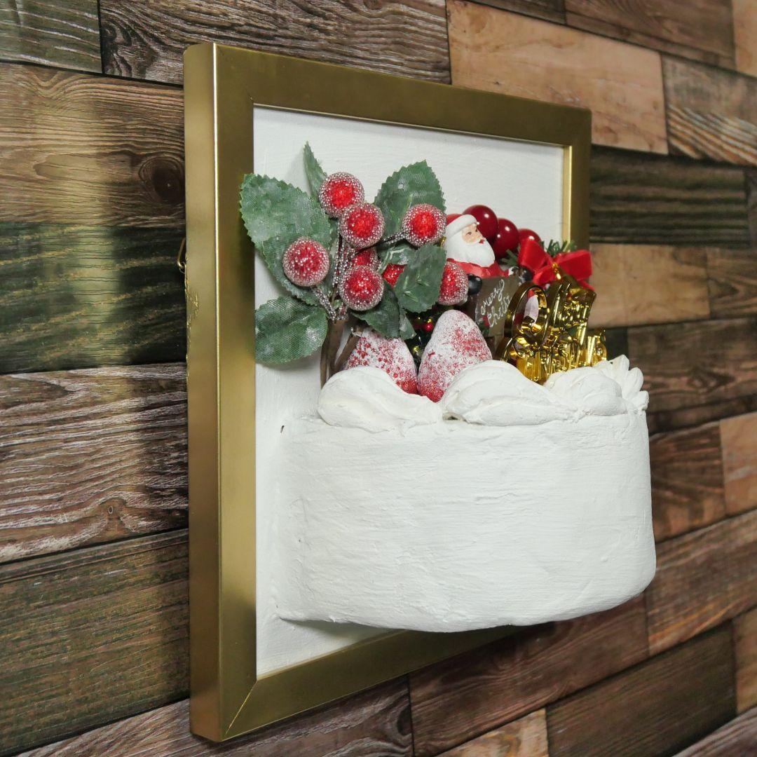 油絵 絵画 【飛び出すchristmas cake】