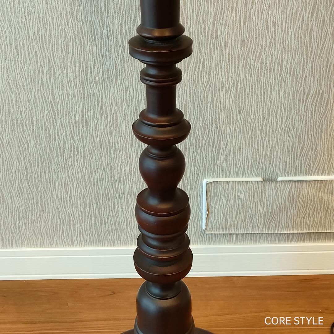 美品　アンティーク　 フロアランプ　照明　布地シェード　A8