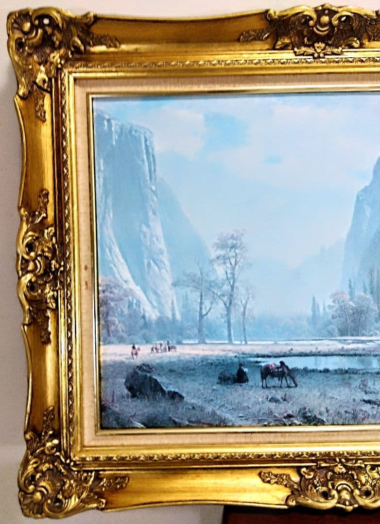 風景画　油彩画　 アンティーク額縁　ゴールドフレーム　【P20号】「匿名配送」