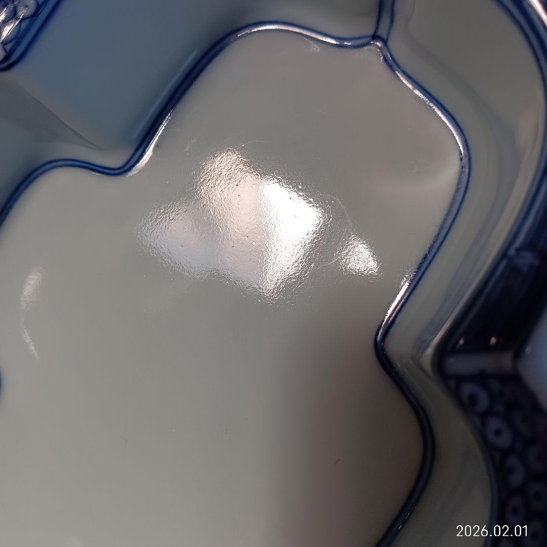 青いライン 四角形皿 20枚セット　有田焼深皿10枚