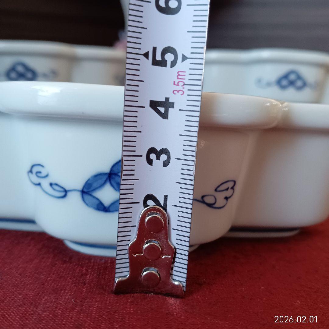 青いライン 四角形皿 20枚セット　有田焼深皿10枚