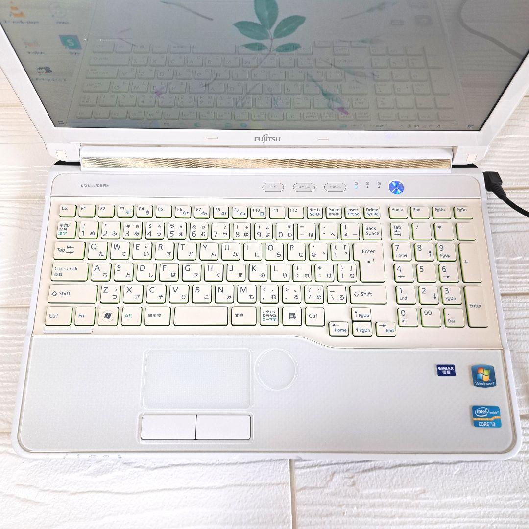 富士通 LIFEBOOK ノートパソコン PC 高速SSD オフィス ホワイト