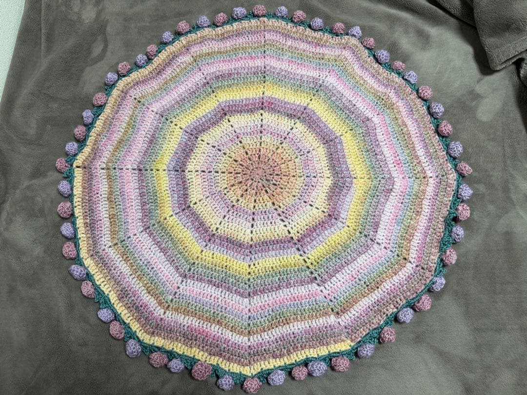 花束ブランケット　ブーケブランケット　ハンドメイド　バラ　直径約90cm