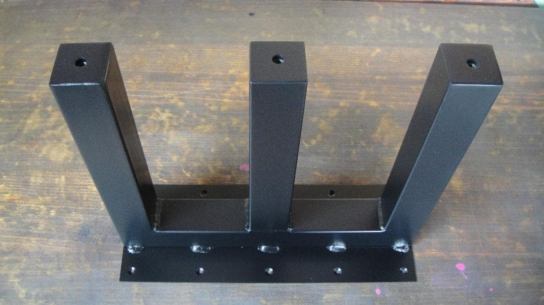 マットでアイアンな極太鉄脚♪ Ш型 2脚ver. リビング・ローテーブル