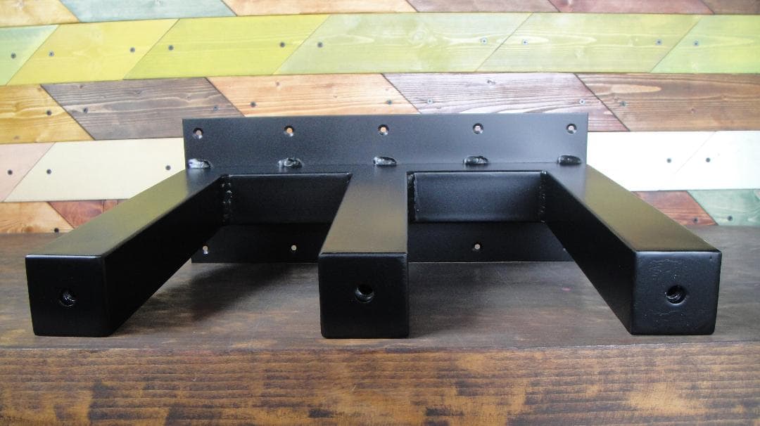 マットでアイアンな極太鉄脚♪ Ш型 2脚ver. リビング・ローテーブル