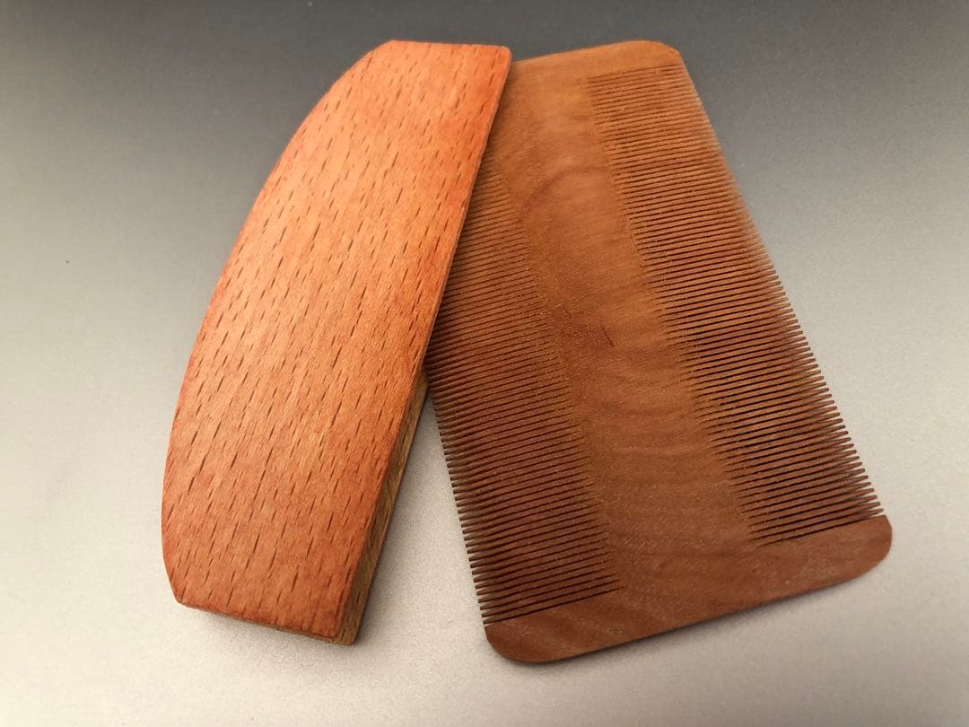 人間県宝認定\"お六'みねばり櫛＃'助一'名 彫印、信州木曽