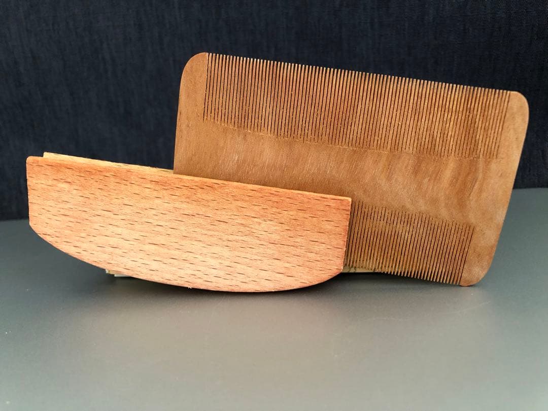 人間県宝認定\"お六'みねばり櫛＃'助一'名 彫印、信州木曽