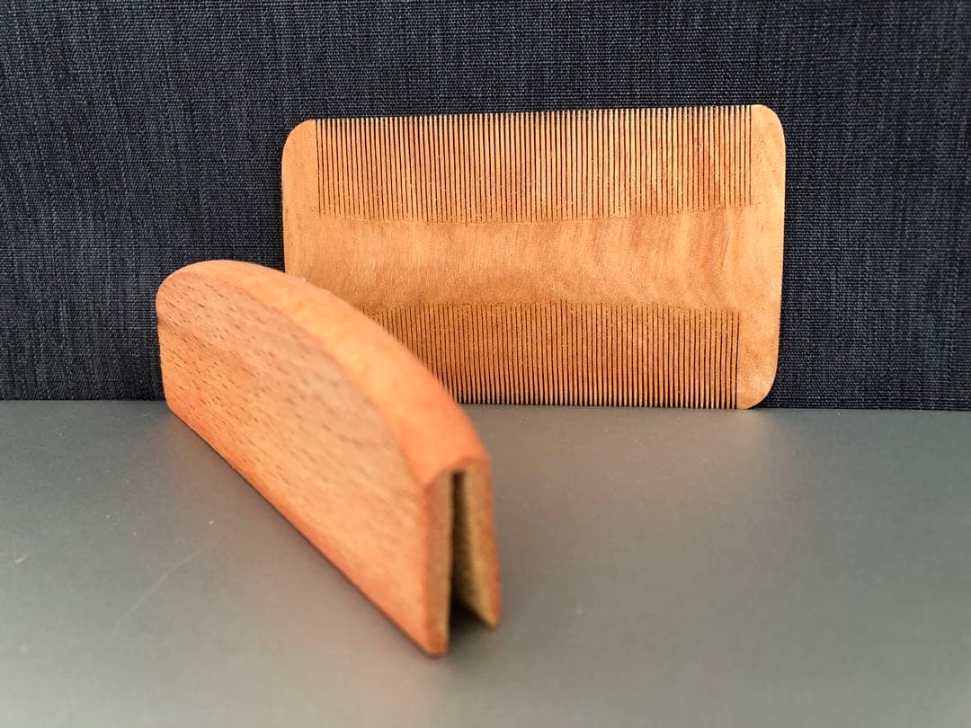 人間県宝認定\"お六'みねばり櫛＃'助一'名 彫印、信州木曽