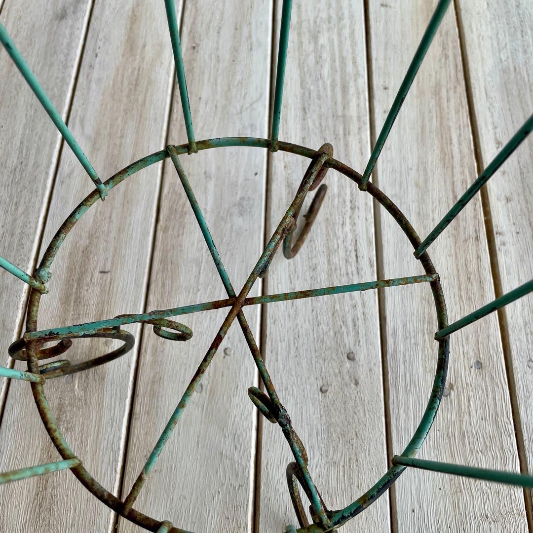 コクーン型ワイヤースタンド　大・小 ２個セット　フラワーバスケット　ガーデン雑貨