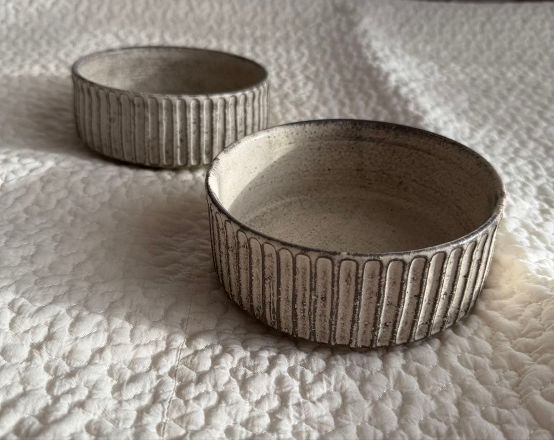 小谷田潤　うつわ　深皿　丼　2点　未使用