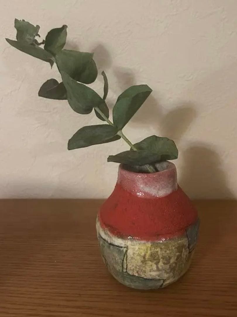 Shino takeda タケダシノ　手作り陶器 花瓶　ミニフラワーベース
