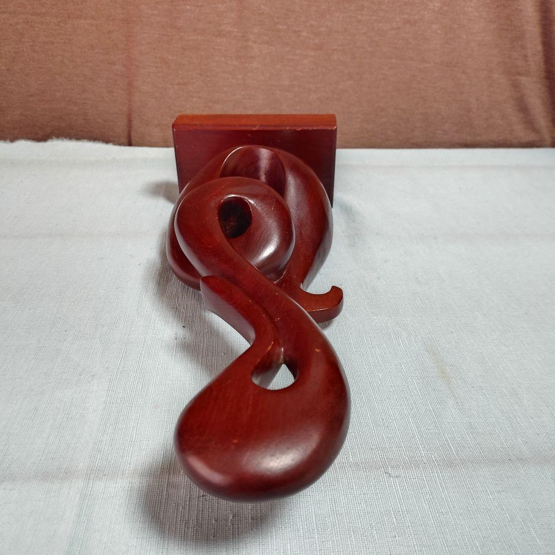 20世紀中頃作北欧木製抽象彫刻 (白鳥モチーフ?)ビンテージ置物