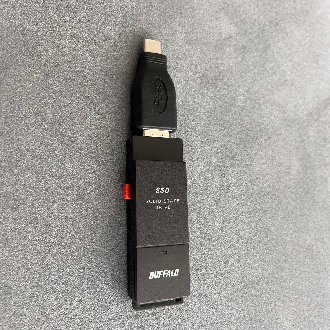BUFFALO 外付けSSD 1.0TB Type-Cアダプター付属