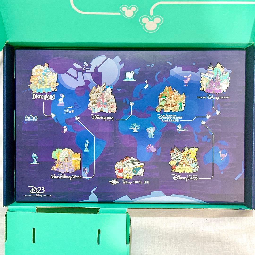 D23 ゴールドメンバー限定 2022年 ディズニーパークス ピン７個セット