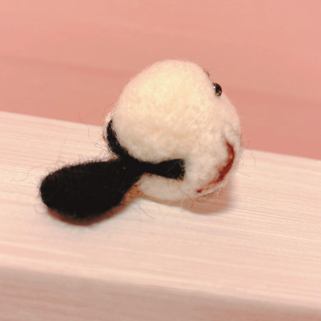 シマエナガ　マスコット　羊毛フェルト　ウールアート