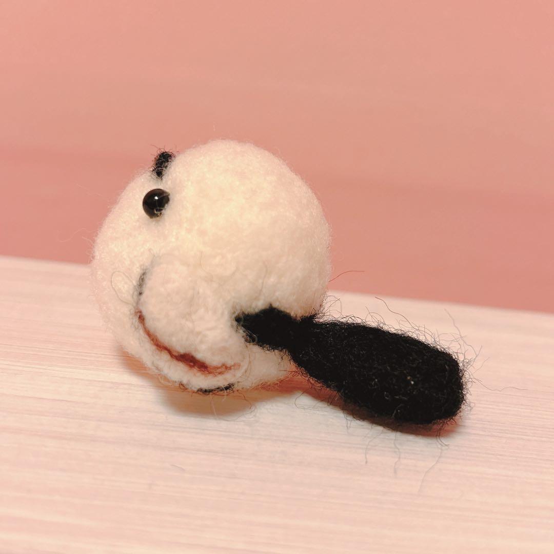 シマエナガ　マスコット　羊毛フェルト　ウールアート