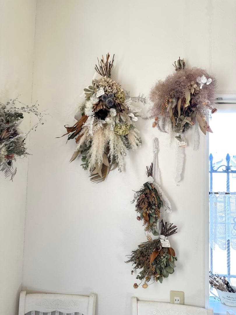 ＊プロテアとパンパスグラスのアンティークスワッグ＊　73㌢　ネイティブフラワー