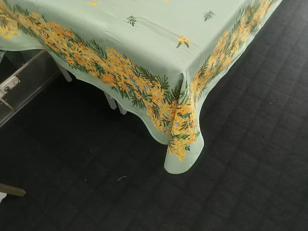 S24 南仏プロバンスプリントテーブルクロス「ミモザグリーン」