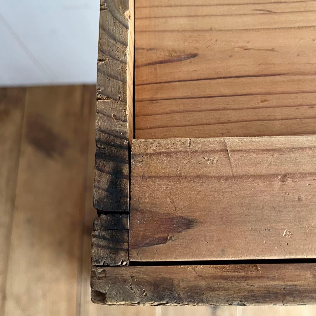 アンティーク 仕切り棚 チェスト 食器棚 書類棚 無垢材 無塗装 y6