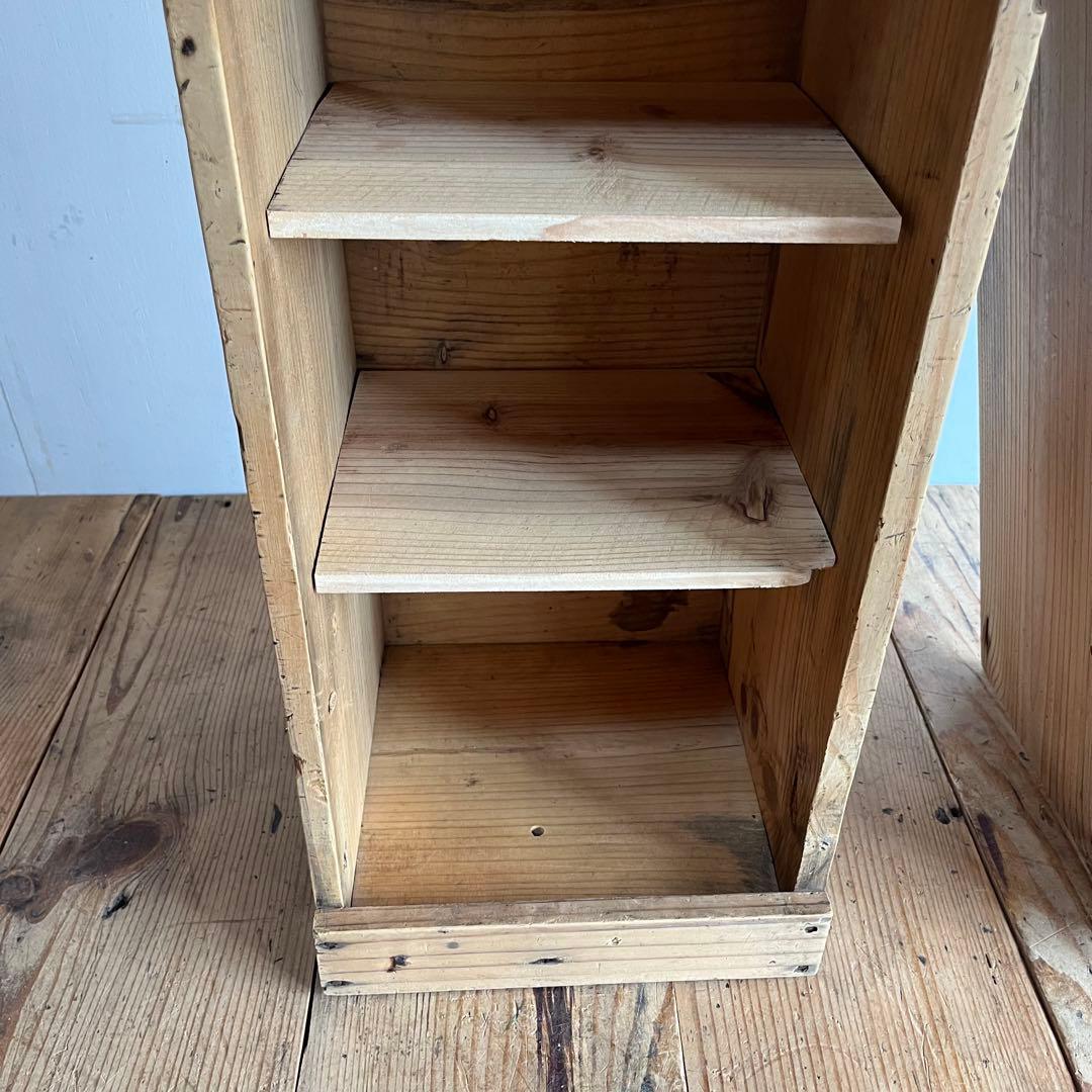 アンティーク 仕切り棚 チェスト 食器棚 書類棚 無垢材 無塗装 y6