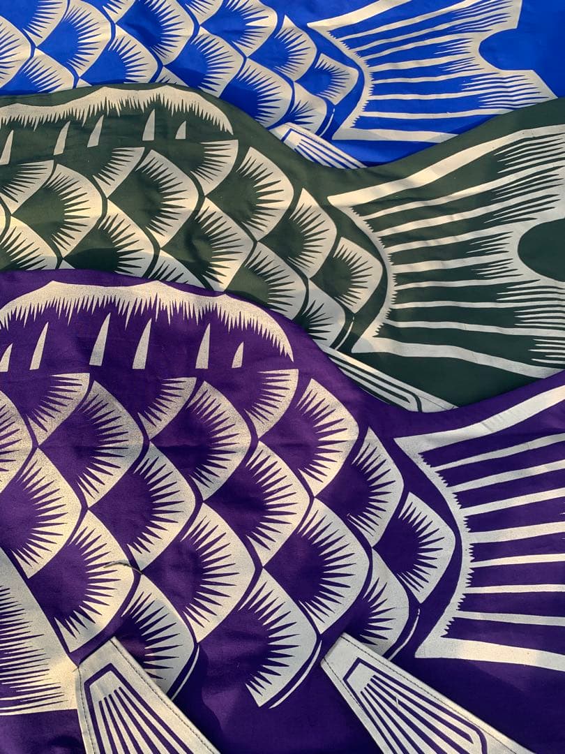 歌川広重「名所江戸百景 水道橋駿河台」手染め鯉のぼり　紫　1.5mセット鯉のぼり