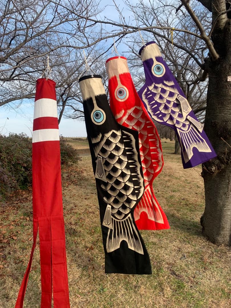 歌川広重「名所江戸百景 水道橋駿河台」手染め鯉のぼり　紫　1.5mセット鯉のぼり