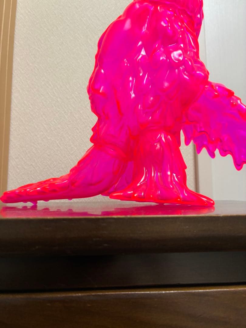 ヘドラ ファントム 約30cm 蛍光ピンク クリア ソフビ　マルサン