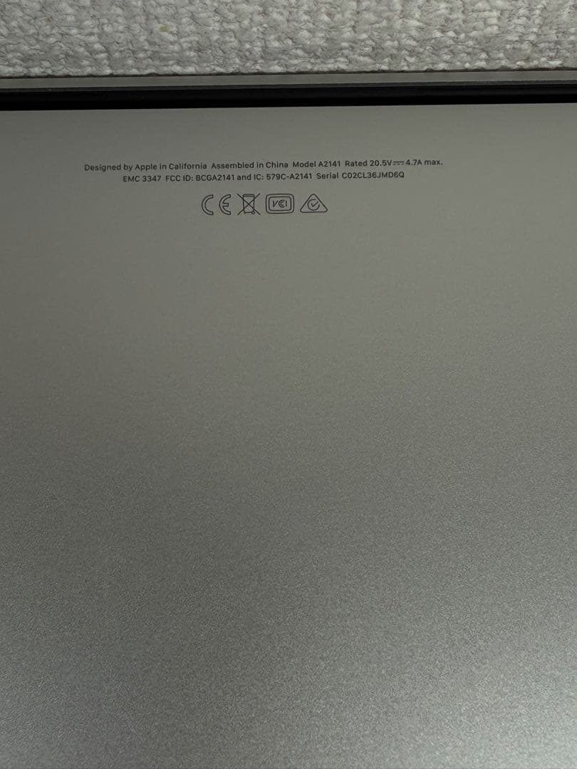 Apple MacBook Pro 16 SSD1TB（2019） ― ジャンク
